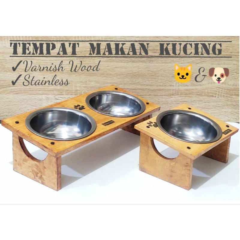 Tempat Makan Kucing dan Anjing, Desain Elegan dan Kokoh untuk Hewan Peliharaan Anda, Cocok untuk Memberikan Kenyamanan Saat Makan