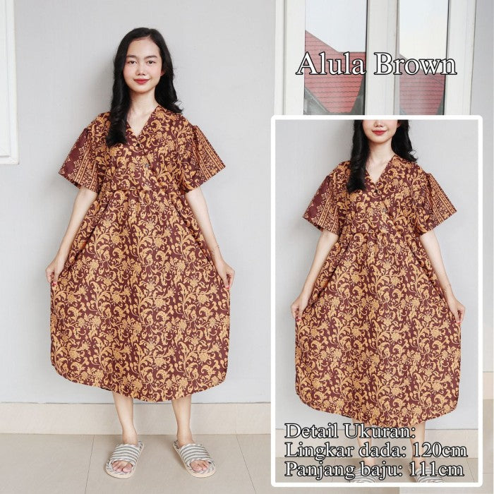 Daster JUMBO Wanita / Dress HEM Tali LD Motif - Daster Jumbo Nyaman dengan Motif Menarik, Tali dan Desain Modis untuk Wanita