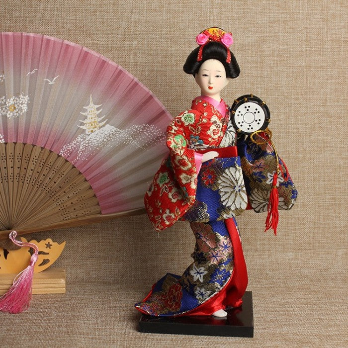 Patung Pajangan Boneka Geisha Jepang - Hiasan Dekorasi Elegan untuk Rumah, Kamar, atau Kantor, Koleksi Budaya Jepang yang Indah dan Artistik