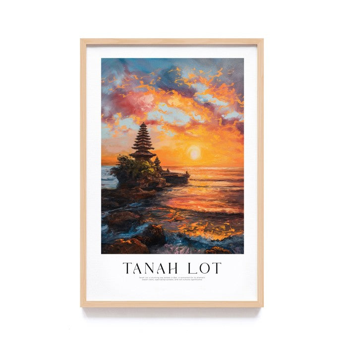 Minimalist Wall Decor with Bali Scenic Tourist Panorama, Frame Natural - Dekorasi Dinding Minimalis dengan Pemandangan Indah Bali