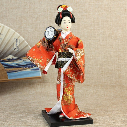 Patung Pajangan Boneka Geisha Jepang - Hiasan Dekorasi Elegan untuk Rumah, Kamar, atau Kantor, Koleksi Budaya Jepang yang Indah dan Artistik