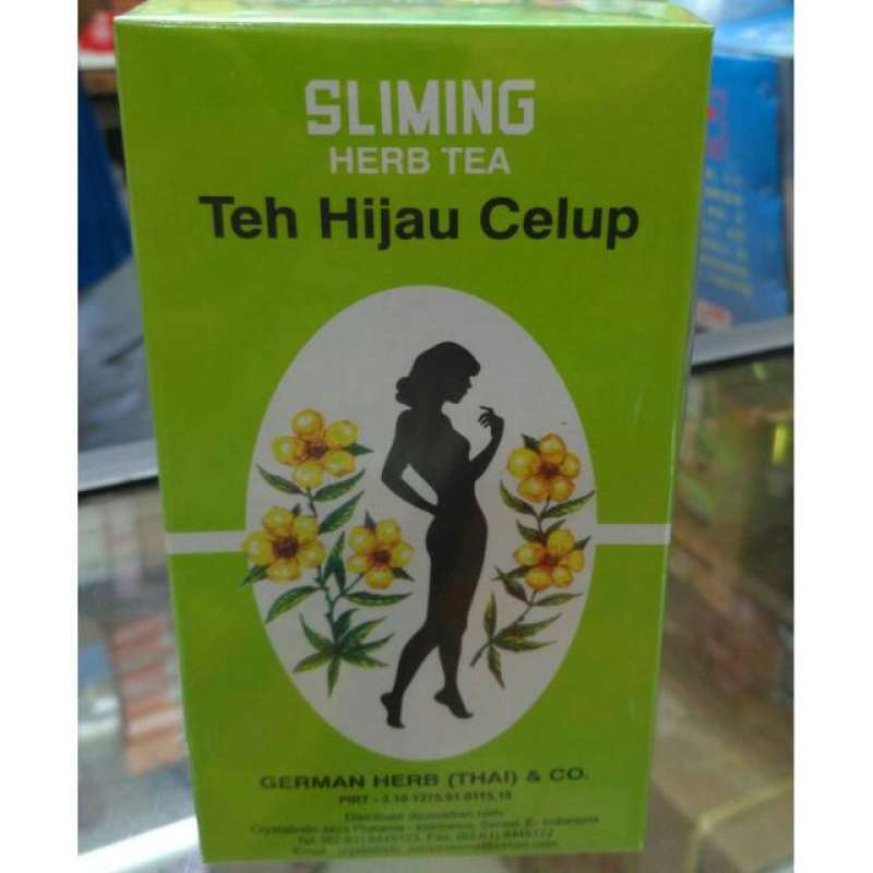 Slimming Herb Tea - Teh Herbal Langsing Alami, Teh Hijau Celup untuk Detox dan Mendukung Program Diet Sehat