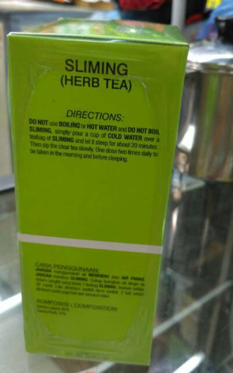 Slimming Herb Tea - Teh Herbal Langsing Alami, Teh Hijau Celup untuk Detox dan Mendukung Program Diet Sehat