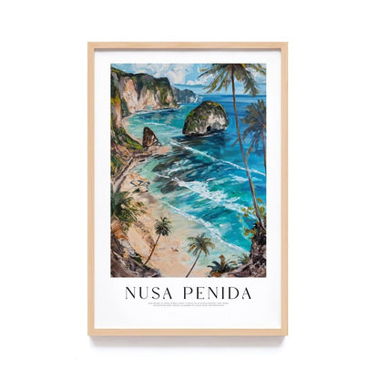 Minimalist Wall Decor with Bali Scenic Tourist Panorama, Frame Natural - Dekorasi Dinding Minimalis dengan Pemandangan Indah Bali