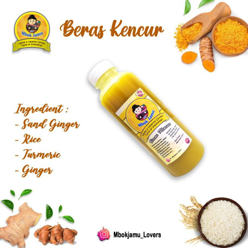 Jamu Beras Kencur Halal MUI - Minuman Herbal Tradisional yang Segar, Alami, dan Bersertifikat Halal