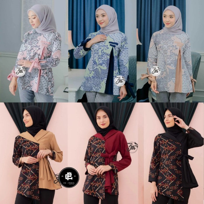 Atasan Bungkus Batik Jawa yang Elegan - Desain Tradisional Modern untuk Wanita