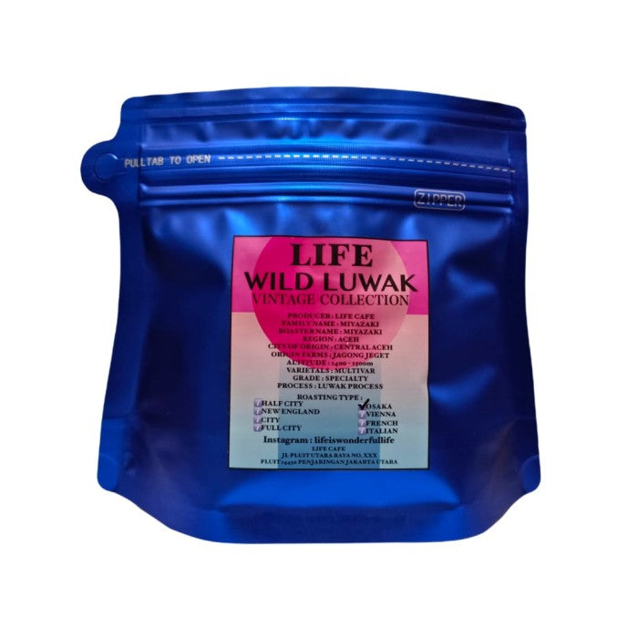 Kopi LIFE Arabica Gayo Luwak Liar - Kopi Premium dengan Rasa Luwak Alami, 100% Arabica dari Gayo yang Kaya Akan Aroma dan Cita Rasa