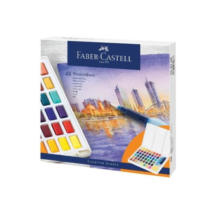 Faber-Castell Solid Watercolour - Set Cat Air Padat Berkualitas Tinggi untuk Lukisan dan Seni, Tersedia dalam Berbagai Warna