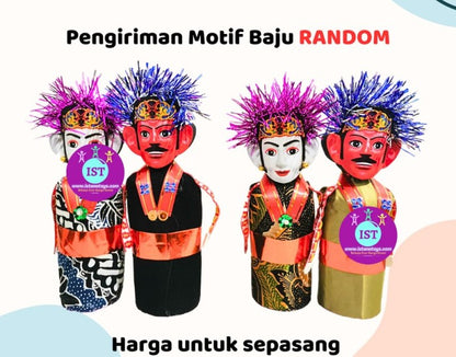 Mainan Boneka Tradisional ONDEL-ONDEL Betawi Sepasang - Hiasan Unik dan Budaya Betawi untuk Dekorasi Rumah dan Koleksi