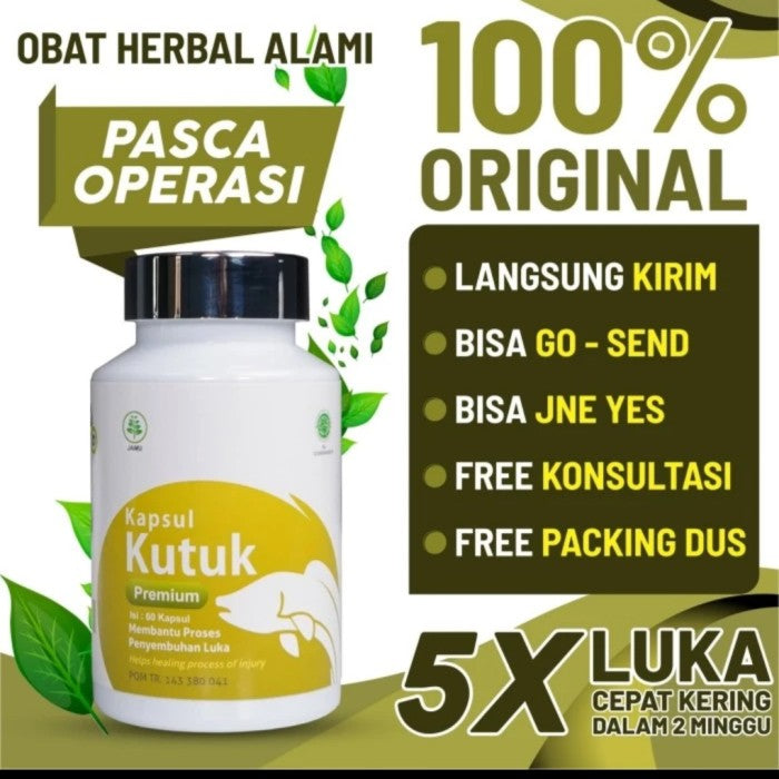 Kapsul Kutuk Premium Ekstrak Albumin Ikan Gabus 100% Original - Suplemen Herbal untuk Kesehatan dan Pemulihan Tubuh yang Alami