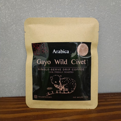 Drip Bag Coffee Gayo Wild Civet / Luwak Liar - Kopi Gayo Premium dengan Aroma Khas dan Cita Rasa Alami dari Luwak Liar