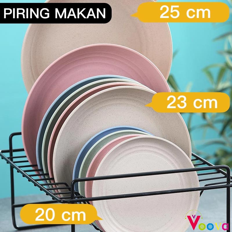 Cangkir Jerami / Mangkuk Jerami / Piring Jerami / Sendok Besar Jerami / Sendok Garpu Jerami - Peralatan Makan Eco Friendly dari Gandum dan Jerami