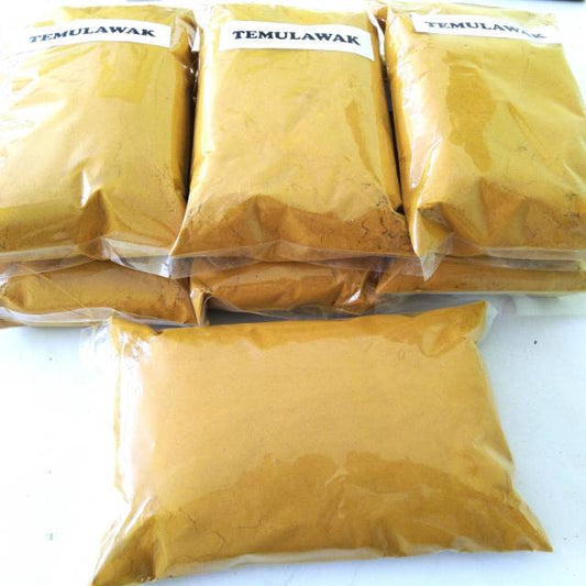 Bubuk Temulawak Murni 100% - Herbal Alami untuk Kesehatan, Kaya Manfaat, dan Bebas Pengawet