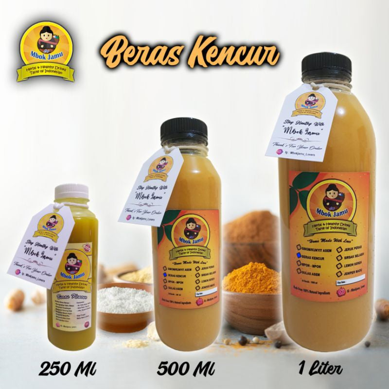 Jamu Beras Kencur Halal MUI - Minuman Herbal Tradisional yang Segar, Alami, dan Bersertifikat Halal