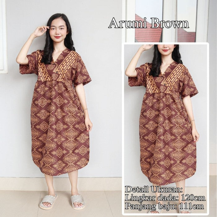 Daster JUMBO Wanita / Dress HEM Tali LD Motif - Daster Jumbo Nyaman dengan Motif Menarik, Tali dan Desain Modis untuk Wanita