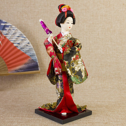 Patung Pajangan Boneka Geisha Jepang - Hiasan Dekorasi Elegan untuk Rumah, Kamar, atau Kantor, Koleksi Budaya Jepang yang Indah dan Artistik