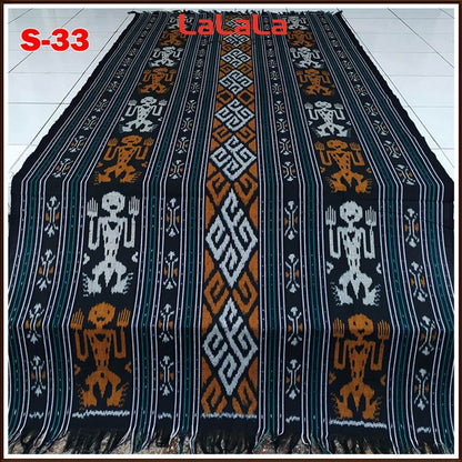 Kain Tenun Ikat Blanket Etnik Troso Jepara Khas Indonesia, Produk Tradisional Handmade Berkualitas untuk Dekorasi dan Fashion