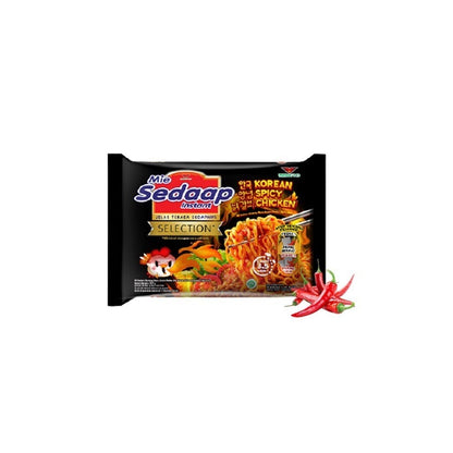 Sedaap Mie Instan Korean Spicy Chicken Bag 87 gr x40, Mi Instan Pedas Rasa Ayam Korea, Nikmat dan Praktis, Kemasan Ekonomis untuk Stok Keluarga atau Usaha