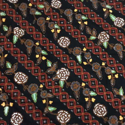 Batik Tulis Asli Jogja - Handmade Original Motif Kawung Bunga Mawar, Premium Produk Elegan dan Eksklusif