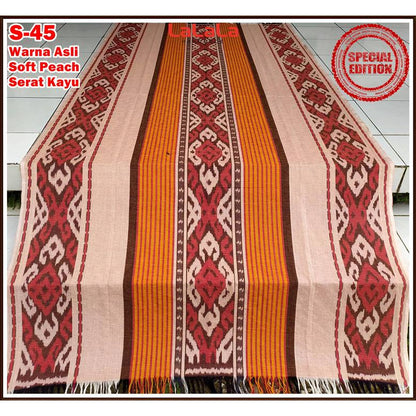 Kain Tenun Ikat Blanket Etnik Troso Jepara Indonesia, Kain Tradisional Asli Handmade untuk Dekorasi dan Fashion Unik