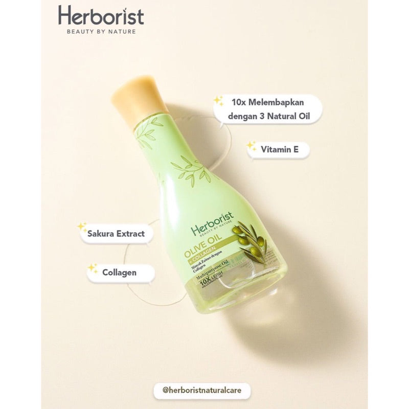 Herborist Olive Oil + Collagen, Minyak Zaitun untuk Melembapkan Kulit dan Menjaga Elastisitas dengan Nutrisi Alami