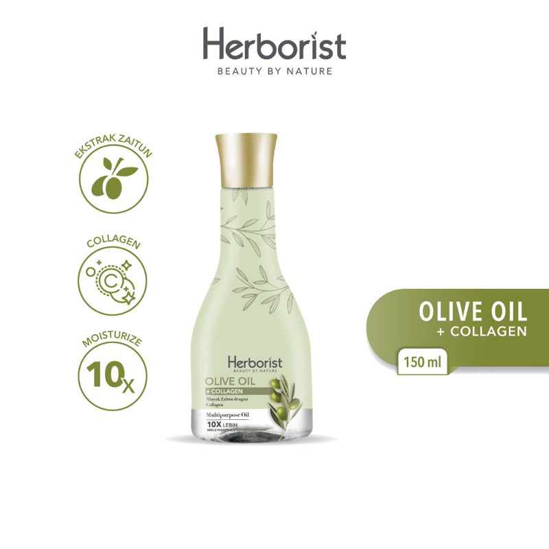 Herborist Olive Oil + Collagen, Minyak Zaitun untuk Melembapkan Kulit dan Menjaga Elastisitas dengan Nutrisi Alami