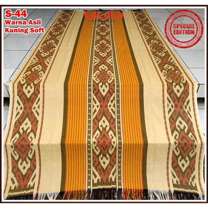 Kain Tenun Ikat Blanket Etnik Troso Jepara Indonesia, Kain Tradisional Asli Handmade untuk Dekorasi dan Fashion Unik