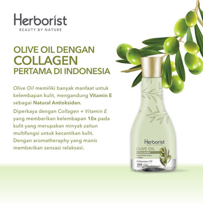 Herborist Olive Oil + Collagen, Minyak Zaitun untuk Melembapkan Kulit dan Menjaga Elastisitas dengan Nutrisi Alami