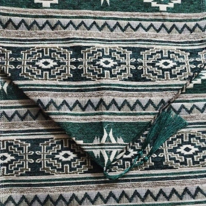 Table Runner Taplak Meja Tamu & Meja Makan Motif Tenun, Dekorasi Meja Etnik Khas Indonesia untuk Ruang Tamu dan Makan