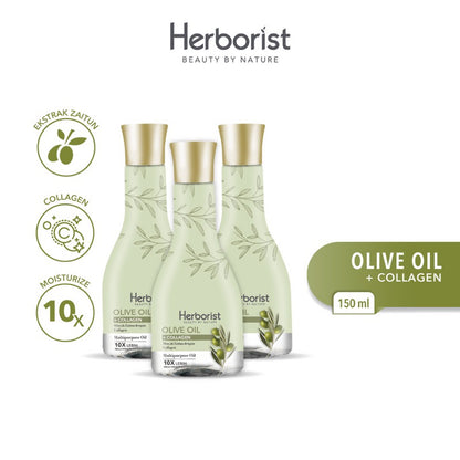 Herborist Olive Oil + Collagen, Minyak Zaitun untuk Melembapkan Kulit dan Menjaga Elastisitas dengan Nutrisi Alami