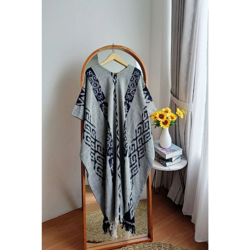 Kaftan Tenun Natasya Tenun Blanket Ethnic - Kaftan Jumbo Wanita Casual dengan Desain Ethnic Unik untuk Tampil Modis dan Nyaman Sehari-hari