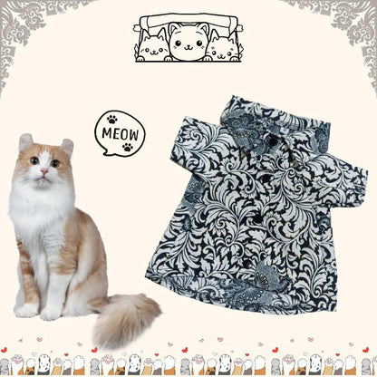 Batik Premium Kucing dan Anjing, Baju Batik Hewan Peliharaan Berkualitas Tinggi dengan Desain Elegan untuk Penampilan Istimewa