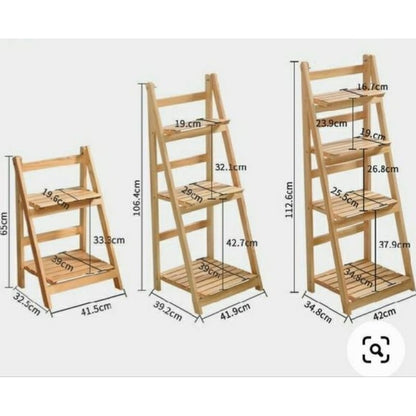 Rak Sepatu, Rak Susun, Rak Bunga, Rak Display, Rak Tingkat, Rak Kayu Lipat Serbaguna - Standing Rack Plant untuk Penyimpanan dan Dekorasi Rumah Multifungsi