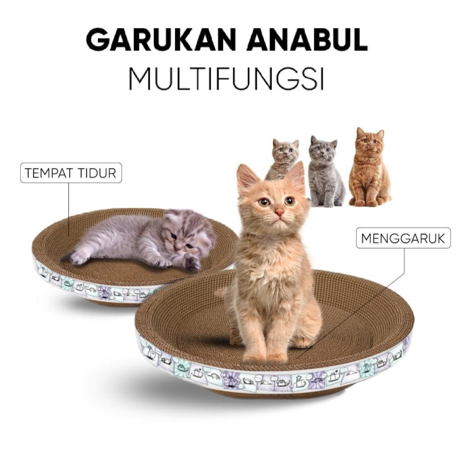 Papan Garuk Kucing Anjing Anabul Multifungsi - Cat Scratcher Cakaran Tempat Tidur untuk Hewan Peliharaan, Solusi Praktis untuk Perawatan dan Hiburan Kucing & Anjing