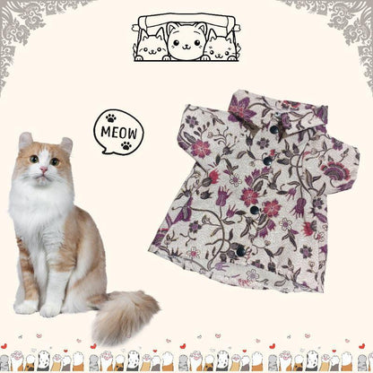 Batik Premium Kucing dan Anjing, Baju Batik Hewan Peliharaan Berkualitas Tinggi dengan Desain Elegan untuk Penampilan Istimewa