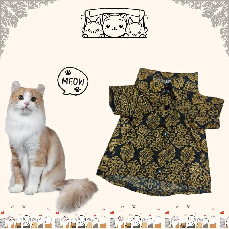 Batik Premium Kucing dan Anjing, Baju Batik Hewan Peliharaan Berkualitas Tinggi dengan Desain Elegan untuk Penampilan Istimewa