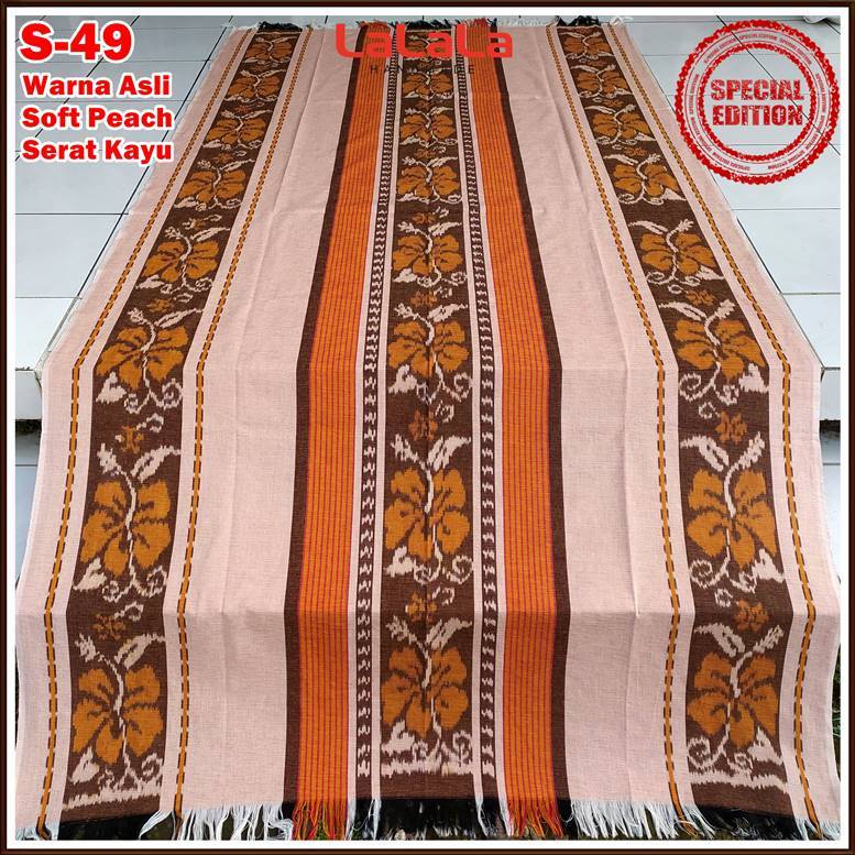 Kain Tenun Ikat Blanket Etnik Troso Jepara Indonesia, Kain Tradisional Asli Handmade untuk Dekorasi dan Fashion Unik