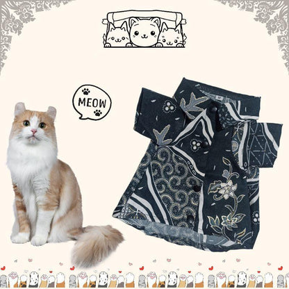 Batik Premium Kucing dan Anjing, Baju Batik Hewan Peliharaan Berkualitas Tinggi dengan Desain Elegan untuk Penampilan Istimewa