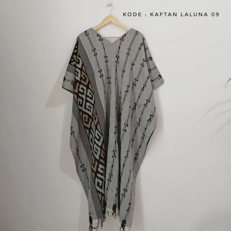 Kaftan Tenun Natasya Tenun Blanket Ethnic - Kaftan Jumbo Wanita Casual dengan Desain Ethnic Unik untuk Tampil Modis dan Nyaman Sehari-hari