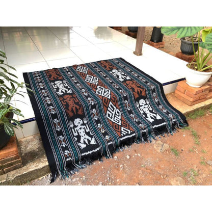 Kain Tenun Ikat Blanket Etnik Motif Khas Lombok, Sumba, Toraja, Flores NTT, dan Jepara - Kain Tradisional untuk Dekorasi Rumah atau Pakaian Etnik