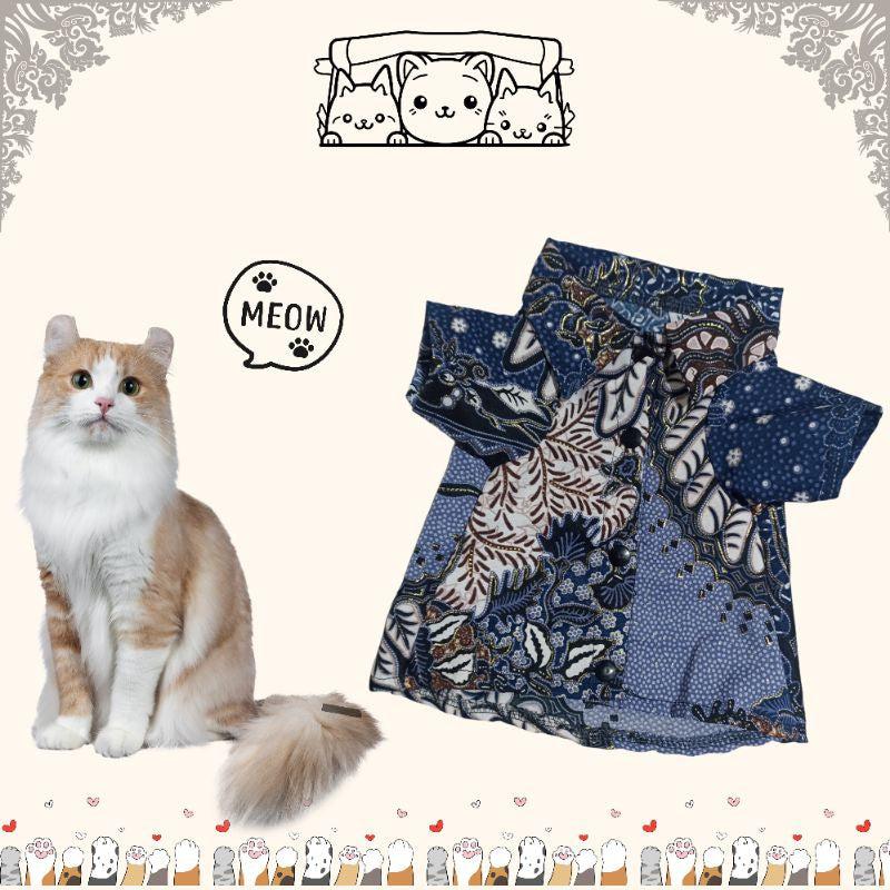 Batik Premium Kucing dan Anjing, Baju Batik Hewan Peliharaan Berkualitas Tinggi dengan Desain Elegan untuk Penampilan Istimewa