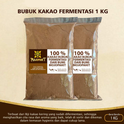 Cokelat Mojopahit Bubuk Kakao dari Biji Kakao Fermentasi, Bubuk Kakao Premium dengan Rasa Autentik untuk Minuman, Kue, dan Olahan Cokelat Berkualitas