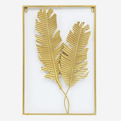 Hiasan Dinding Besi Metal Leaf Wall Art Decor Gold - Dekorasi Mewah untuk Ruang Tamu dan Interior Modern dengan Sentuhan Elegan