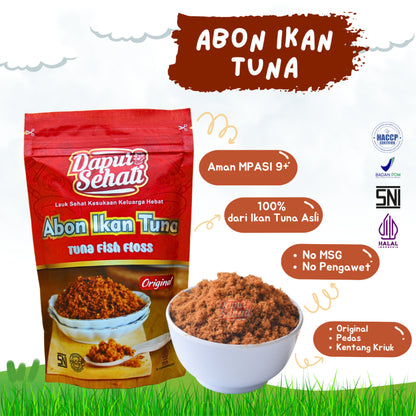 Premium Abon Ikan Tuna, Cakalang, dan Lele Dapur, Lezat dan Gurih, Cocok untuk Pelengkap Hidangan dan Camilan Sehat