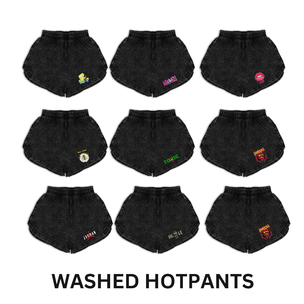 Custom Hotpants Shortpants Washed Acid Wash - Premium 100% Cotton Combed, Stylish & Comfortable Casual Wear for Everyday Use