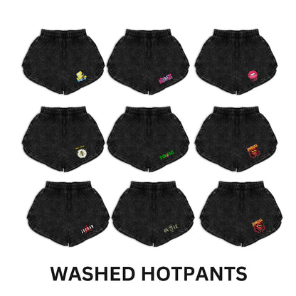 Custom Hotpants Shortpants Washed Acid Wash - Premium 100% Cotton Combed, Stylish & Comfortable Casual Wear for Everyday Use