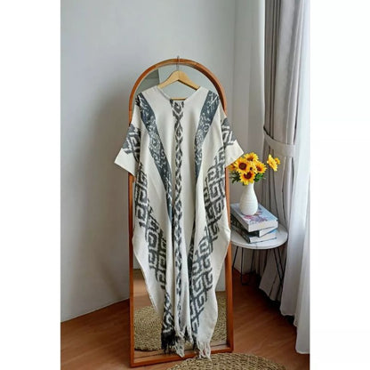 Kaftan Tenun Natasya Tenun Blanket Ethnic - Kaftan Jumbo Wanita Casual dengan Desain Ethnic Unik untuk Tampil Modis dan Nyaman Sehari-hari