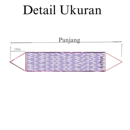 Table Runner Taplak Meja Tamu & Meja Makan Motif Tenun, Dekorasi Meja Etnik Khas Indonesia untuk Ruang Tamu dan Makan