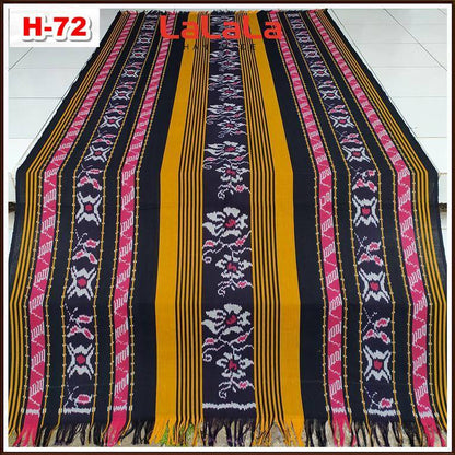 Kain Tenun Ikat Blanket Etnik Troso Jepara Indonesia, Kain Tradisional Asli Handmade untuk Dekorasi dan Fashion Unik