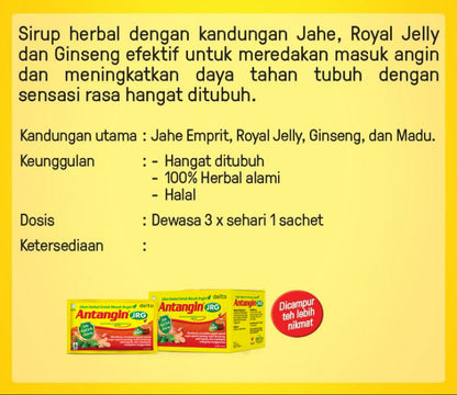 Duo Pack - 2X Antangin JRG + Madu Sirup Herbal Box, Praktis untuk Menjaga Stamina dan Daya Tahan Tubuh